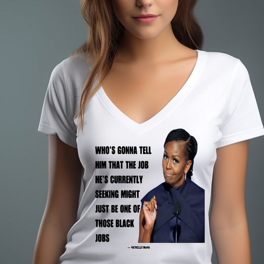 Michelle Obama Black Jobs T Shirt