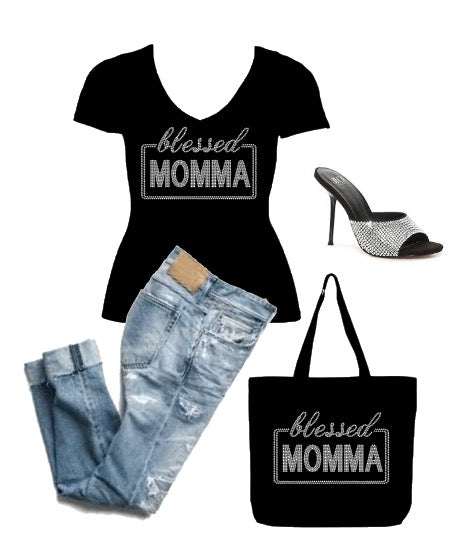 Boss Lady Bling Tee with Matching Tote Bag Set