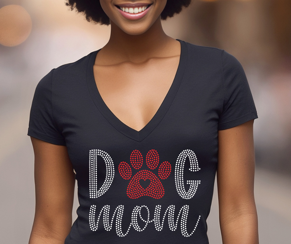 Dog Mom Bling Tee